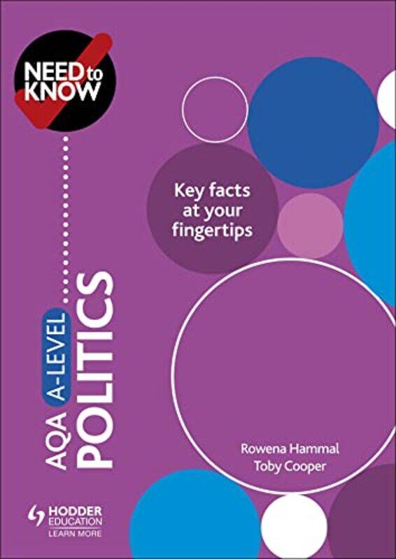 

Need to Know AQA Alevel Politics by Rowena HammalToby Cooper-Paperback