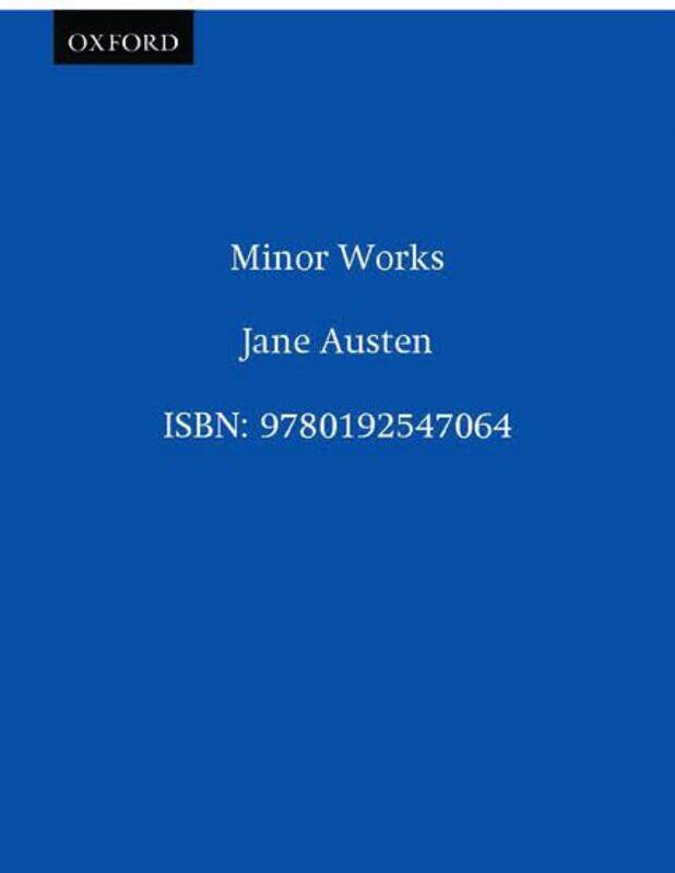 

Minor Works by Jane AustenR W Chapman-Hardcover