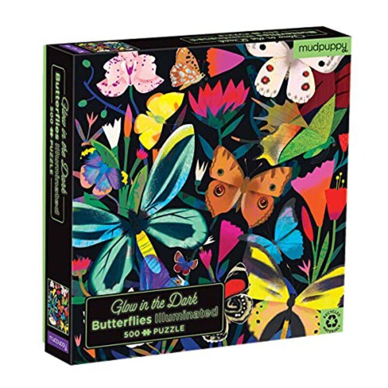 

Butterflies Illuminated 500 Piece Glow I By Mudpuppy - Paperback