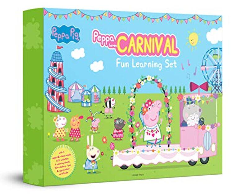 

Peppa Pig Peppa Loves Carnival Fun Learning Set With Wipe And Clean Mats Coloring Sheets Stic by Wonder House Books-Paperback