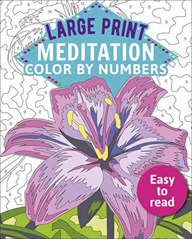 

Large Print Meditation Color By Numbers Easy To Read by Woodroffe, David Paperback