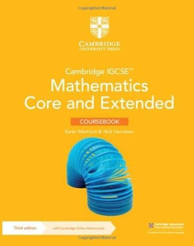 

Cambridge Igcse (Tm) Mathematics Core And Extended Coursebook With Cambridge Online Mathematics (2 Y By Morrison, Karen - Hamshaw, Nick Paperback