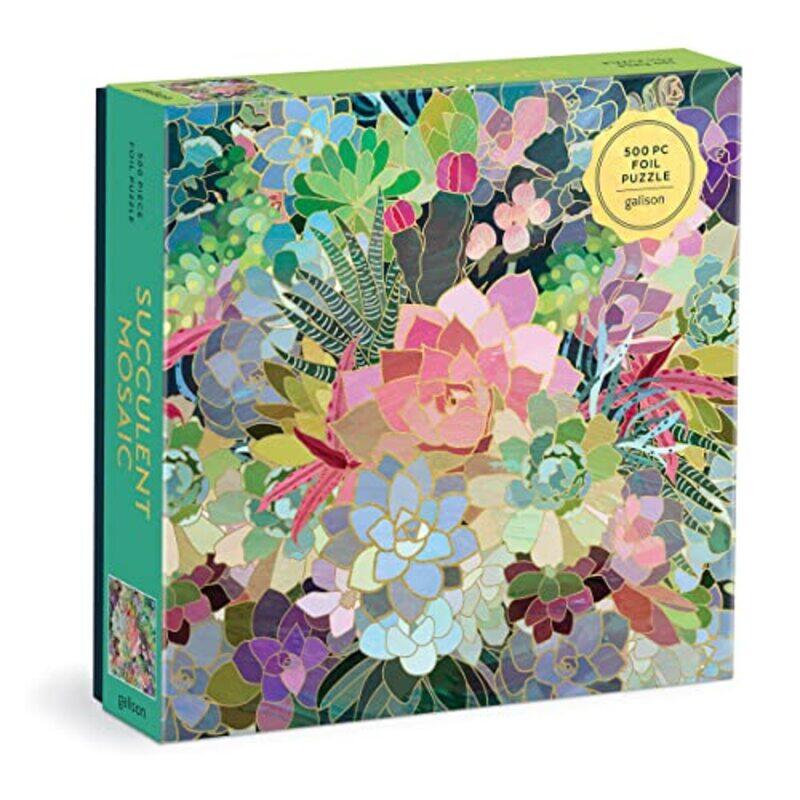 

Succulent Mosaic 500 Pc Foil Puzzle By Chiarro Mia - Hardcover