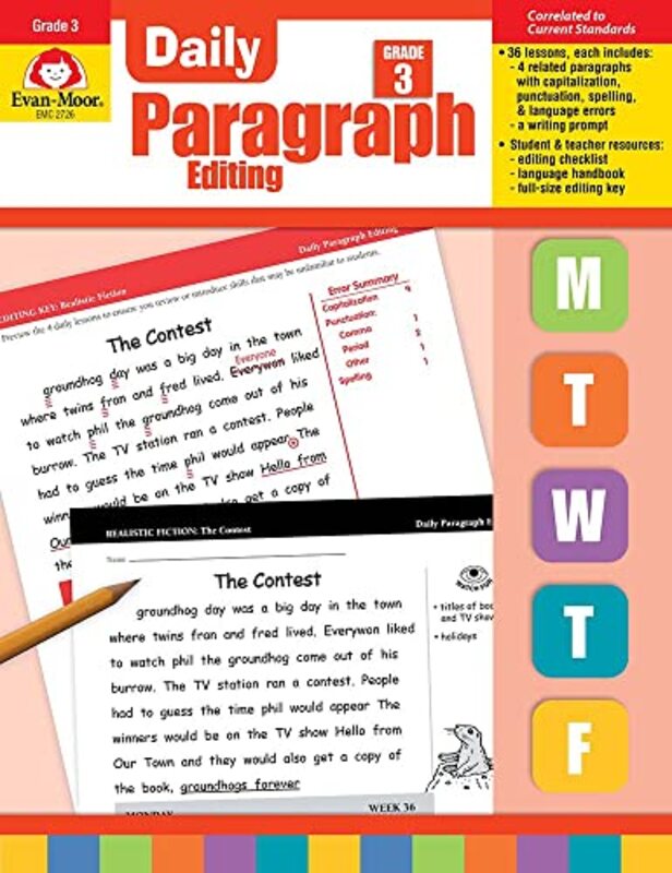 Daily Paragraph Editing Grade 3 , Paperback by Evan-Moor Educational Publishers