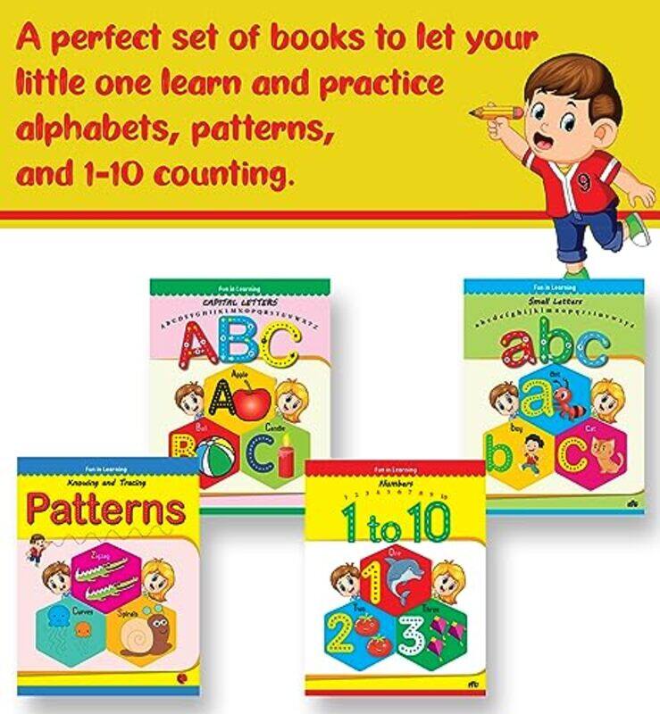 

WRITE AND PRACTICE CAPITAL LETTERS, SMALL LETTERS, PATTERNS AND NUMBERS 1 TO 10.: (A SET OF 4 BOOKS),Paperback,by:RUPA, RUPA