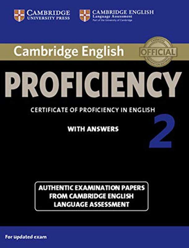 

Cambridge English Proficiency 2 Students Book with Answers by Andi Education Service Center Region 12 USA McNair-Paperback