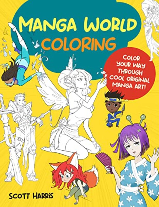 Manga World Coloring,Paperback by Scott Harris