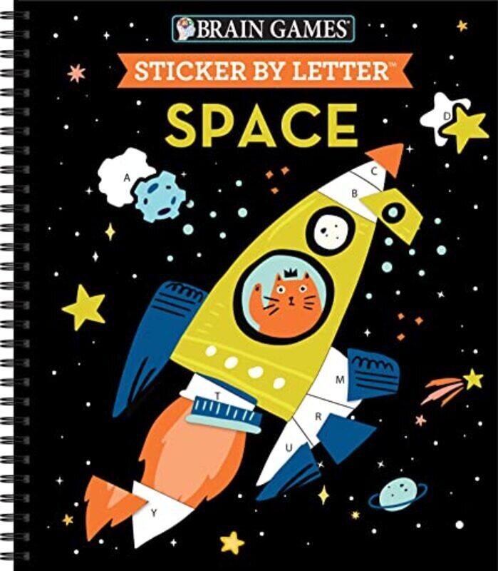 

Brain Games - Sticker by Letter: Space,Paperback by Publications International Ltd - Brain Games - New Seasons