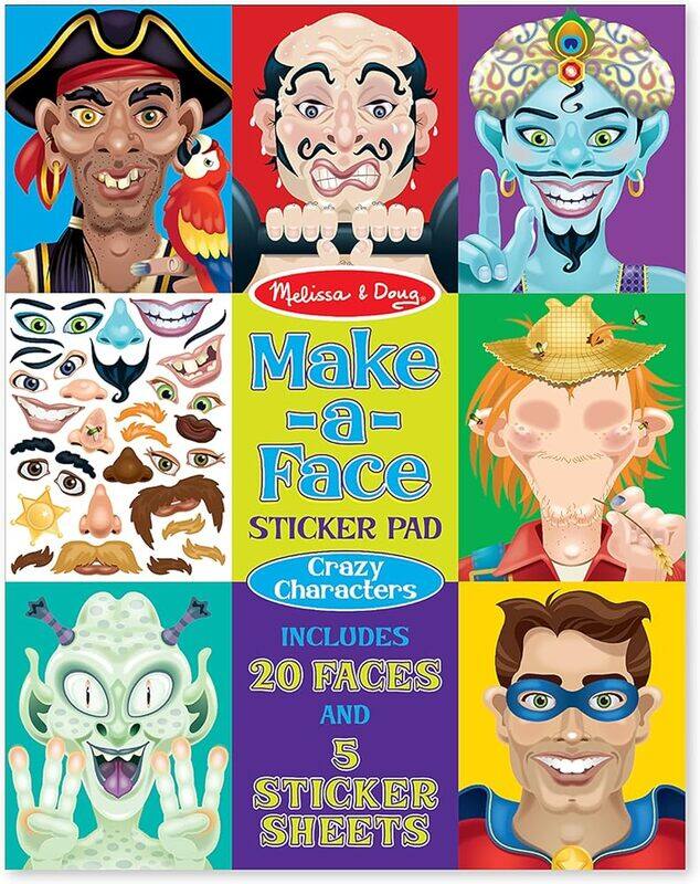 

Makeaface Crazy Characters Sticker Pad_Paperback