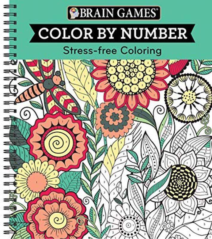 

Brain Games - Color by Number: Stress-Free Coloring (Green),Paperback by Publications International Ltd - Brain Games