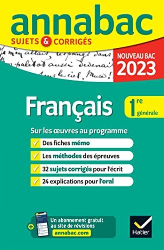 

Annales du bac Annabac 2023 Fran ais 1re g n rale by H l ne Bernard - Paperback
