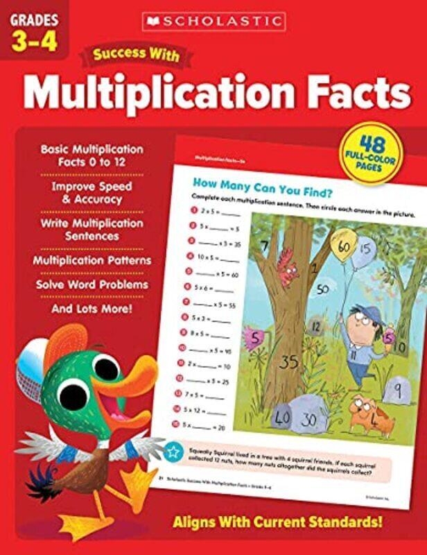 

Scholastic Success With Multiplication Facts Grades 3-4 By Scholastic Teaching Resources Paperback
