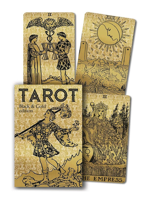 

Tarot Black & Gold Edition, Mixed Media: Card Deck & Book, By: Arthur Edward Waite, Pamela Colman Smith