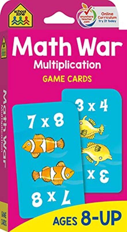 

School Zone Math War Multiplication Game Cards Ages 8+ 3Rd Grade 4Th Grade 5Th Grade By School Zone Paperback