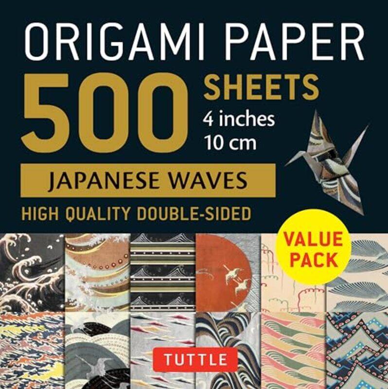 

Origami Paper 500 sheets Japanese Waves 4" (10 cm) by Tuttle Studio -Other Book Format