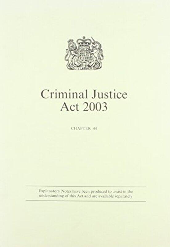 

Criminal Justice Act 2003 by Great Britain-Paperback