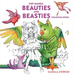 Pop Manga Beauties And Beasties Coloring Book By D'Errico, Camilla Paperback