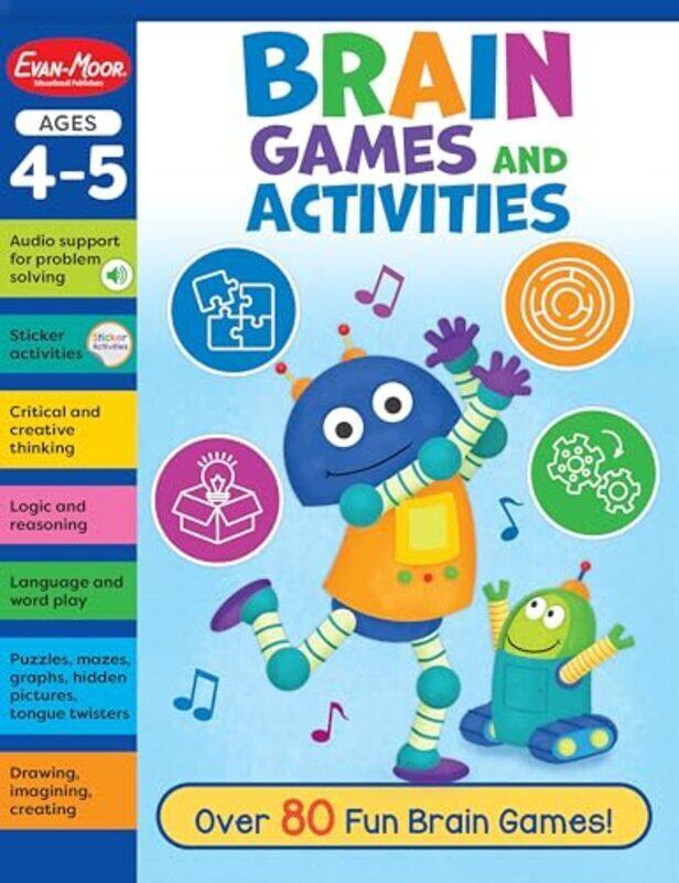 

Brain Games And Activities Ages 4 5 Workbook By Evan-Moor Corporation - Paperback