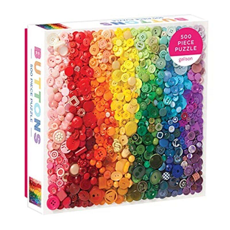 

Rainbow Buttons 500 Piece Puzzle By Galison - Seabrook, Julie Paperback