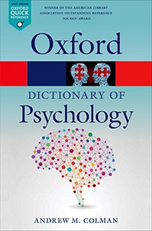 

Dictionary Of Psychology By Andrew M. Colman (Professor of Psychology, Professor of Psychology, University of Leicester) Paperback