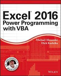 Excel 2016 Power Programming with VBA by Alexander, Michael (McKinney, TX) - Kusleika, Richard Paperback