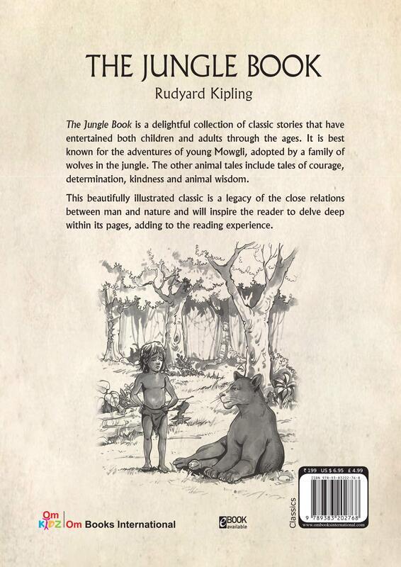 The Jungle Book: Om Illustrated Classics, Hardcover Book, By: Rudyard Kipling