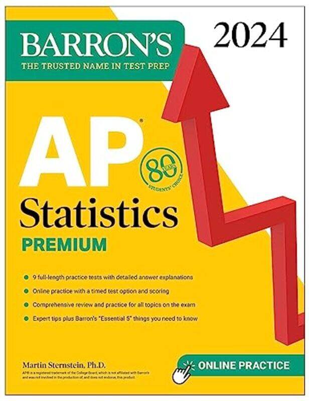 

Ap Statistics Premium 2024 9 Practice Tests + Comprehensive Review + Online Practice By Martin Sternstein Paperback