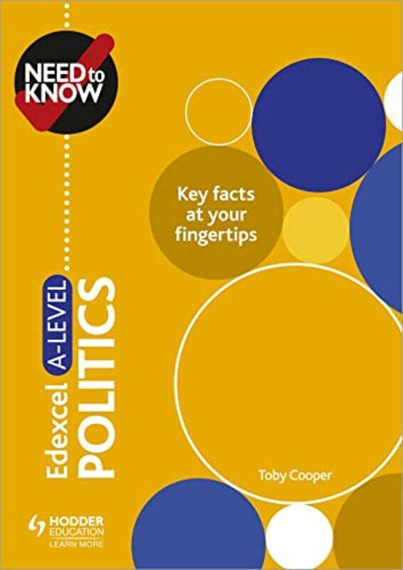 

Need to Know Edexcel Alevel Politics by Toby Cooper-Paperback