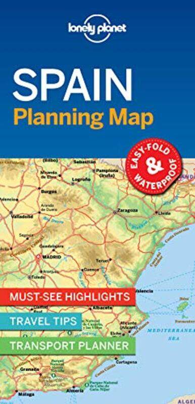 

Lonely Planet Spain Planning Map,Paperback by Lonely Planet