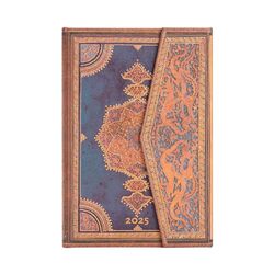 Safavid Indigo Safavid Binding Art Mini 12month Verso Hardback Dayplanner 2025 Wrap Closure by Ariel I Ahram-Hardcover