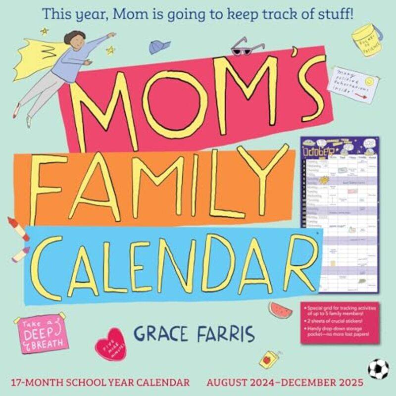 

Moms Family Wall Calendar 20242025, Paperback by Grace Farris