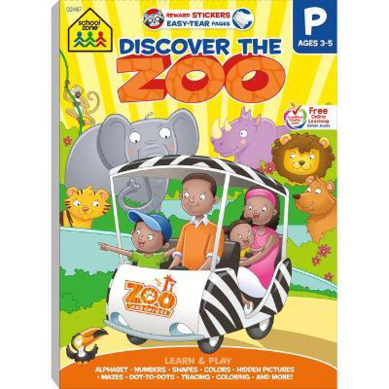 

School Zone Discover the Zoo Preschool Tablet Workbook, Paperback Book, By: School Zone