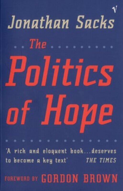

The Politics of Hope, Paperback, By: Jonathan Sacks