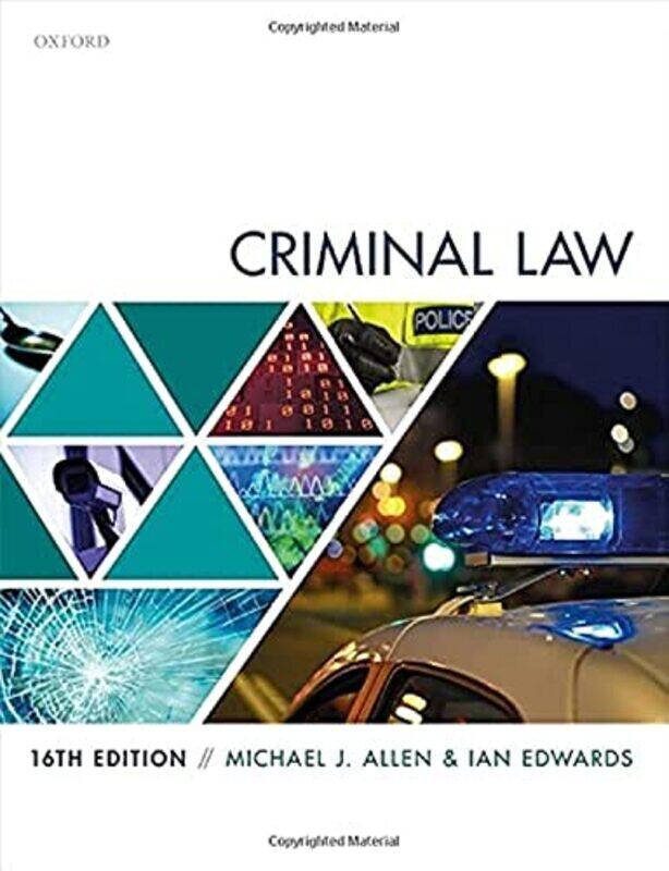 

Criminal Law By Michael Allen (Former Commissioner at the Criminal Cases Review Commission and Professor of Law at N Paperback