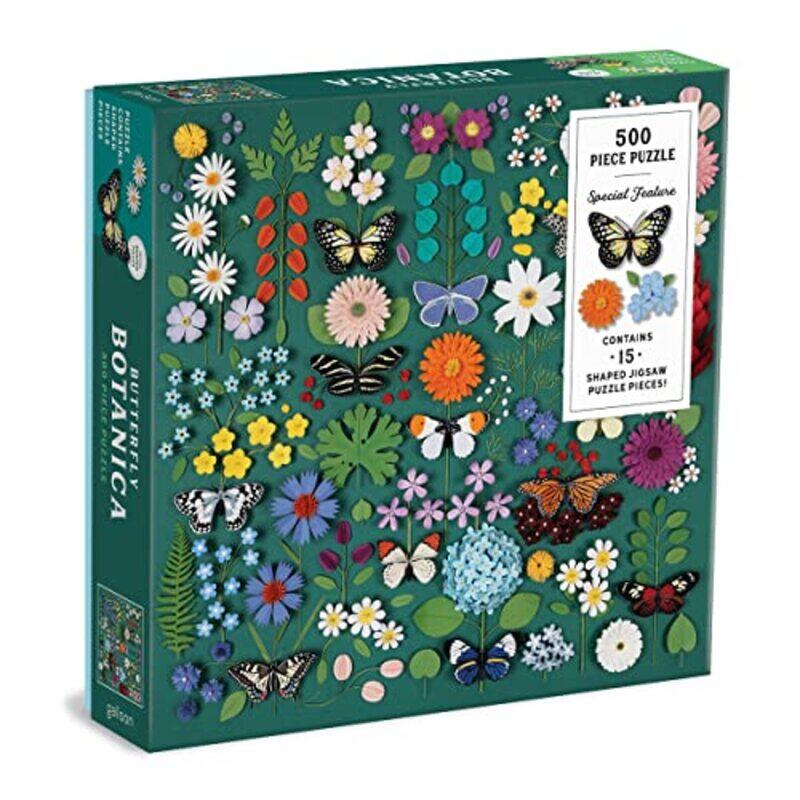 

Puz 500 + Shaped Pc Butterfly Botanica By Galison Paperback