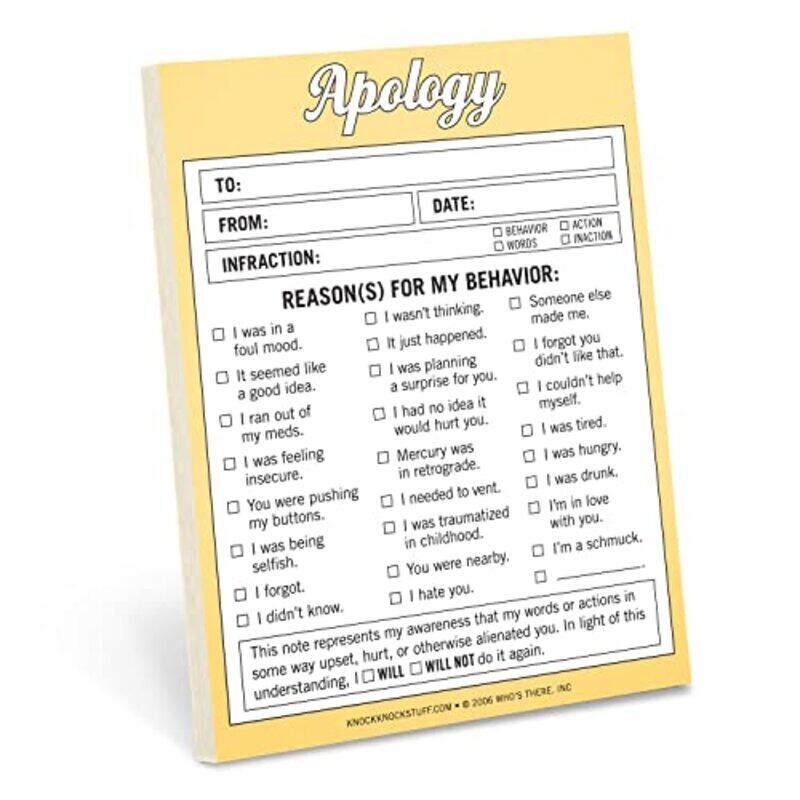 

Knock Knock Apology Nifty Note,Paperback,by:Knock Knock