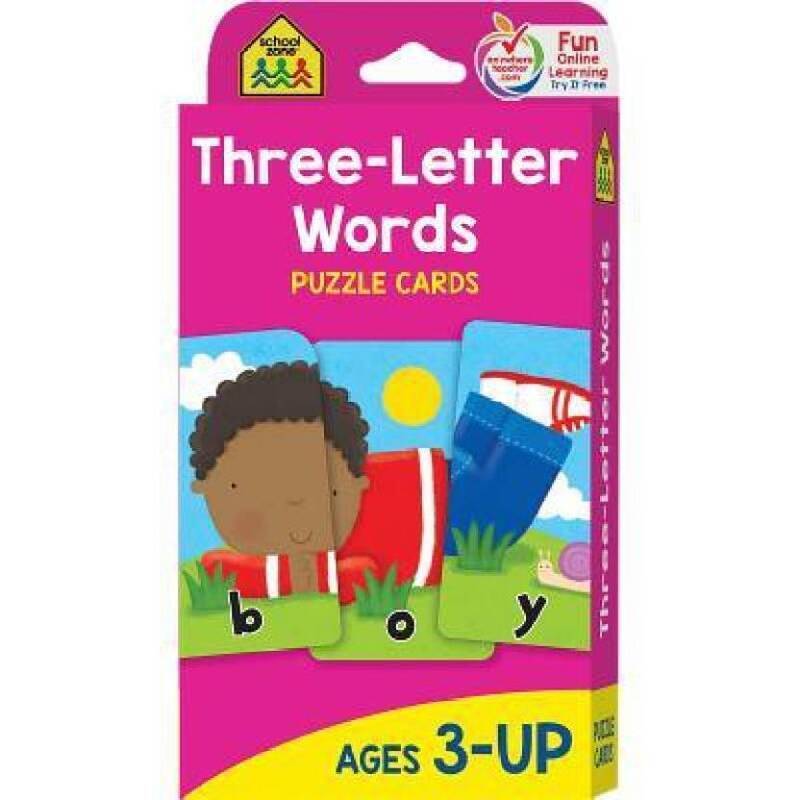 Puzzle Cards - Three-Letter Words, Paperback Book, By: School Zone