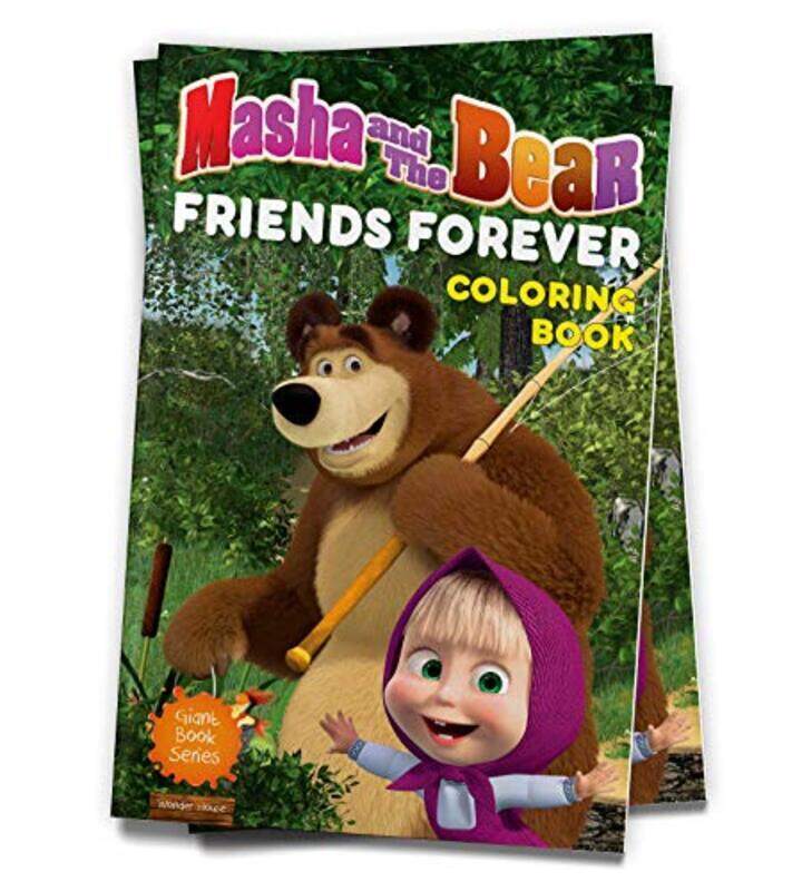 

Masha And The Bear Friends Forever: Giant Coloring Book For Kids Paperback by Wonder House Books