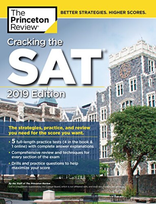Cracking the SAT with 5 Practice Tests: 2019 Edition, Paperback Book, By: Princeton Review