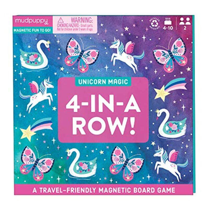

Unicorn Magic 4-in-a-Row Magnetic Board Game , Paperback by Mudpuppy