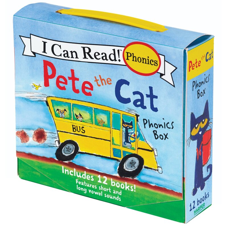 Pete the Cat Phonics Box: Includes 12 Mini-Books Featuring Short and Long Vowel Sounds, Paperback Book, By: James Dean