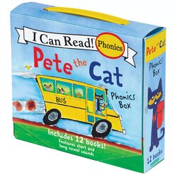 Pete the Cat Phonics Box: Includes 12 Mini-Books Featuring Short and Long Vowel Sounds, Paperback Book, By: James Dean