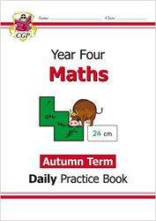 Ks2 Maths Year 4 Daily Practice Book Autumn Term By CGP Books - CGP Books Paperback