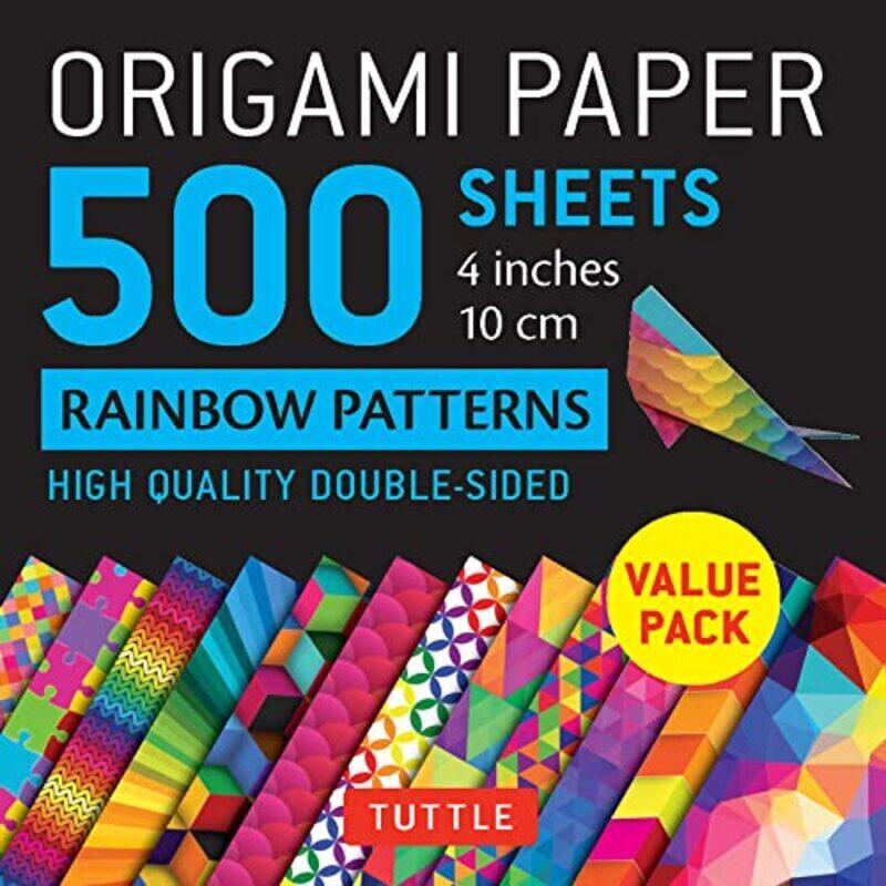 

Origami Paper 500 Sheets Rainbow Patterns 4" 10 Cm Doublesided Origami Sheets Printed With 12 Di By Tuttle Publishing Paperback