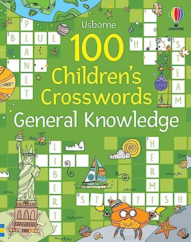 100 Childrens Crosswords General Knowledge Usborne Paperback