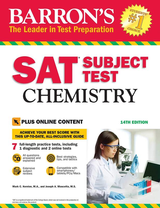 SAT Subject Test: Chemistry with Online Tests, Paperback Book, By: Joseph A. Mascetta