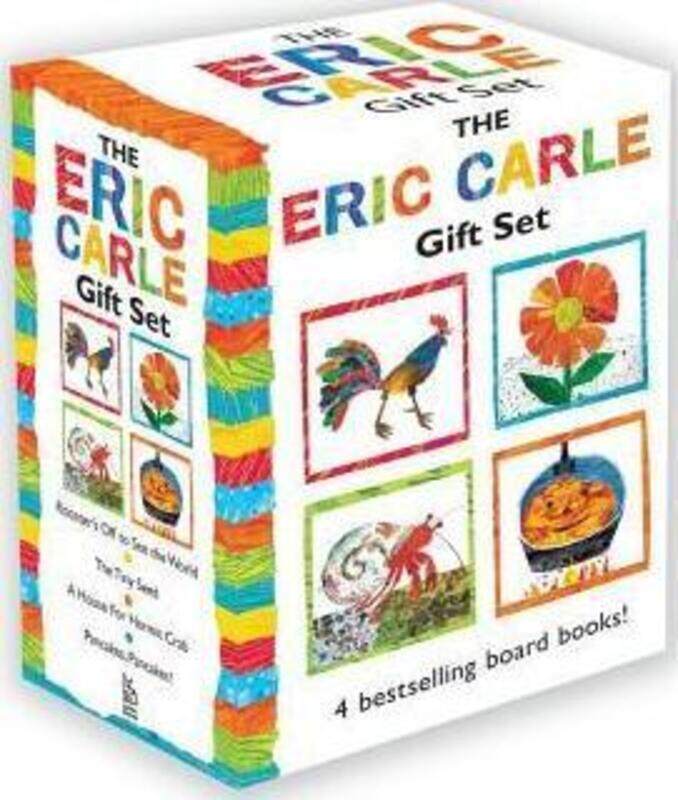 

The Eric Carle Gift Set: The Tiny Seed; Pancakes, Pancakes!; A House for Hermit Crab; Rooster's Off to See the World, Board Book, By: Eric Carle