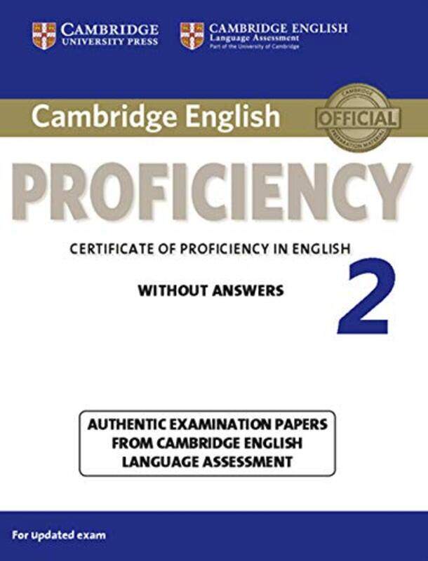 

Cambridge English Proficiency 2 Students Book without Answers by Grant MairAndrew BairdJudith AndersonGordon Findlater-Paperback