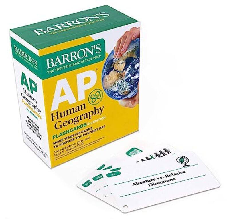 

Ap Human Geography Flashcards Fifth Edition Uptodate Review By Meredith Marsh PhD - Paperback