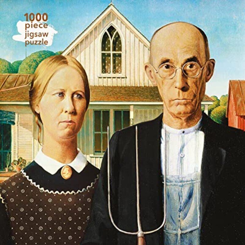 

Adult Jigsaw Puzzle Grant Wood American Gothic 1000Piece Jigsaw Puzzles By Flame Tree Studio -Paperback